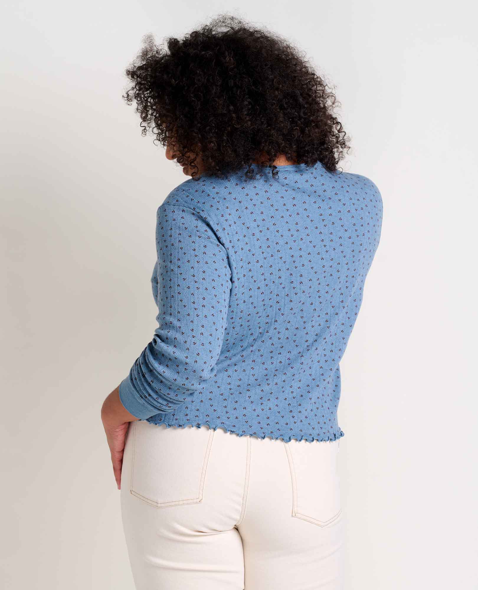 Foothill Pointelle Long Sleeve Crew - Image 5