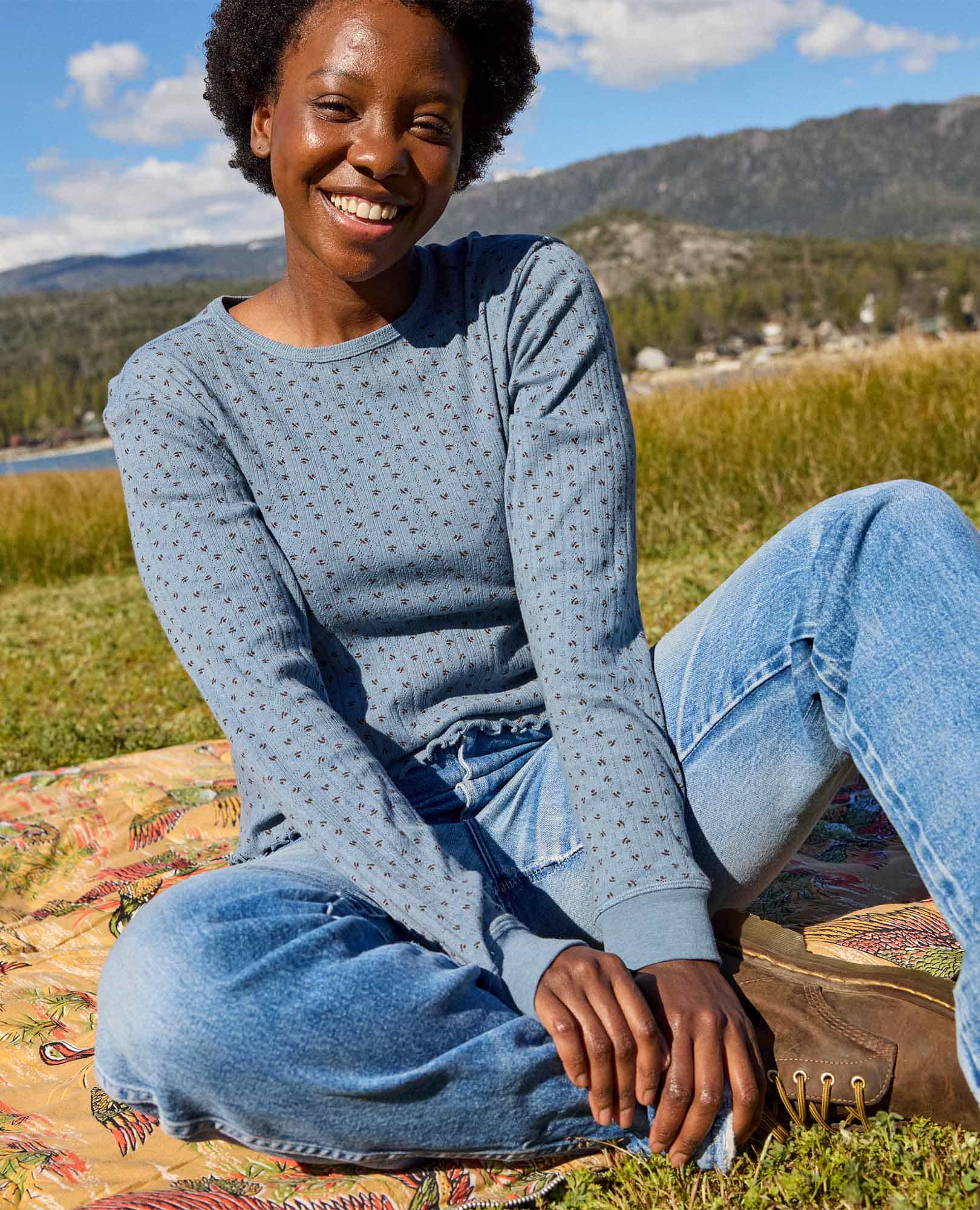 Foothill Pointelle Long Sleeve Crew - Image 6