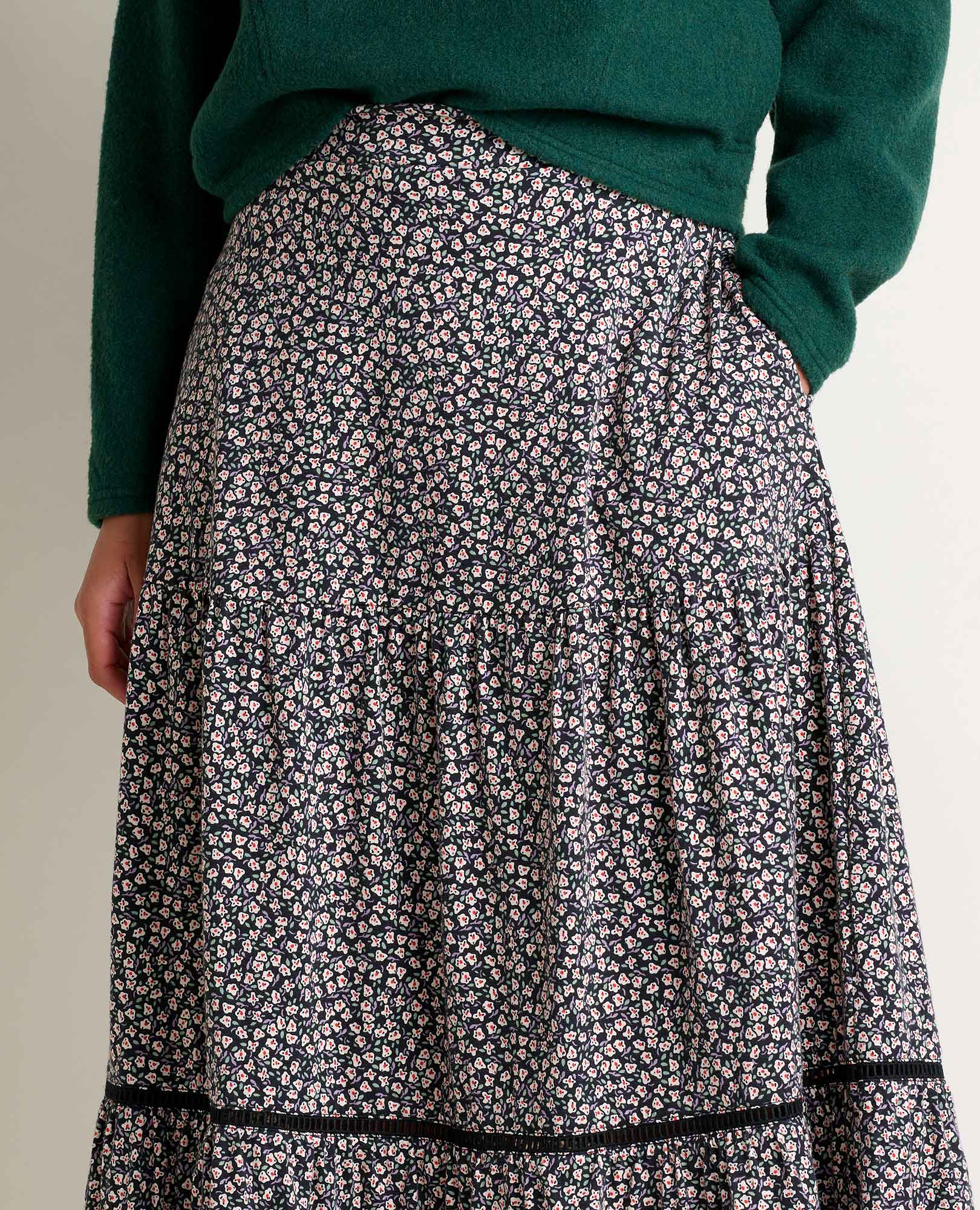 Marigold Tiered Midi Skirt - Image 3