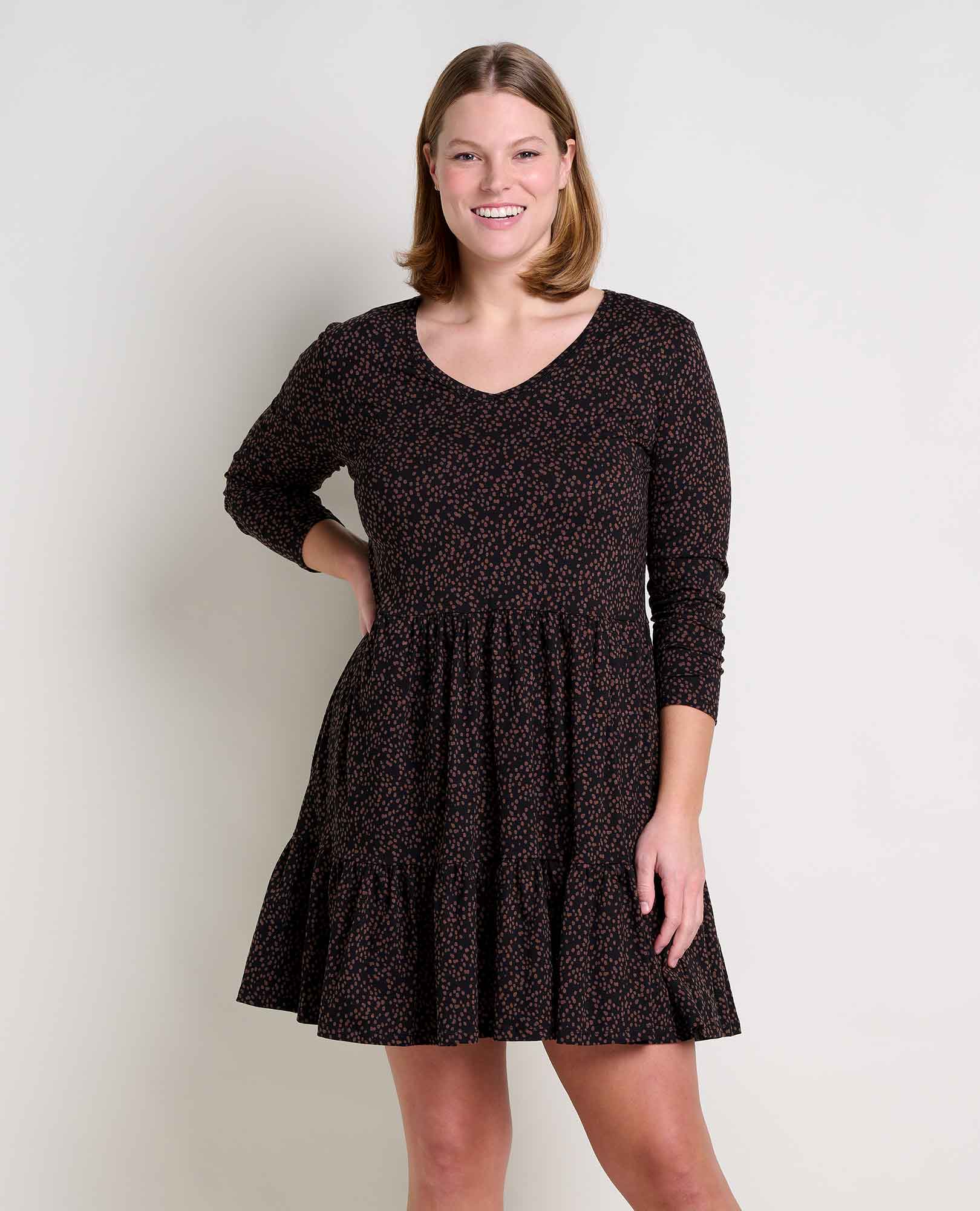 Marley Tiered Long Sleeve Dress - Image 4