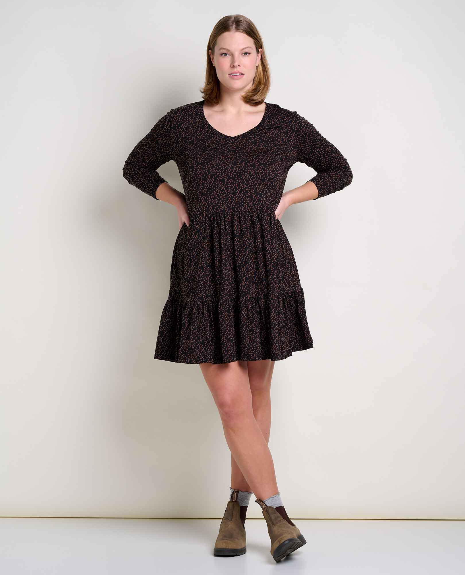 Marley Tiered Long Sleeve Dress - Image 6