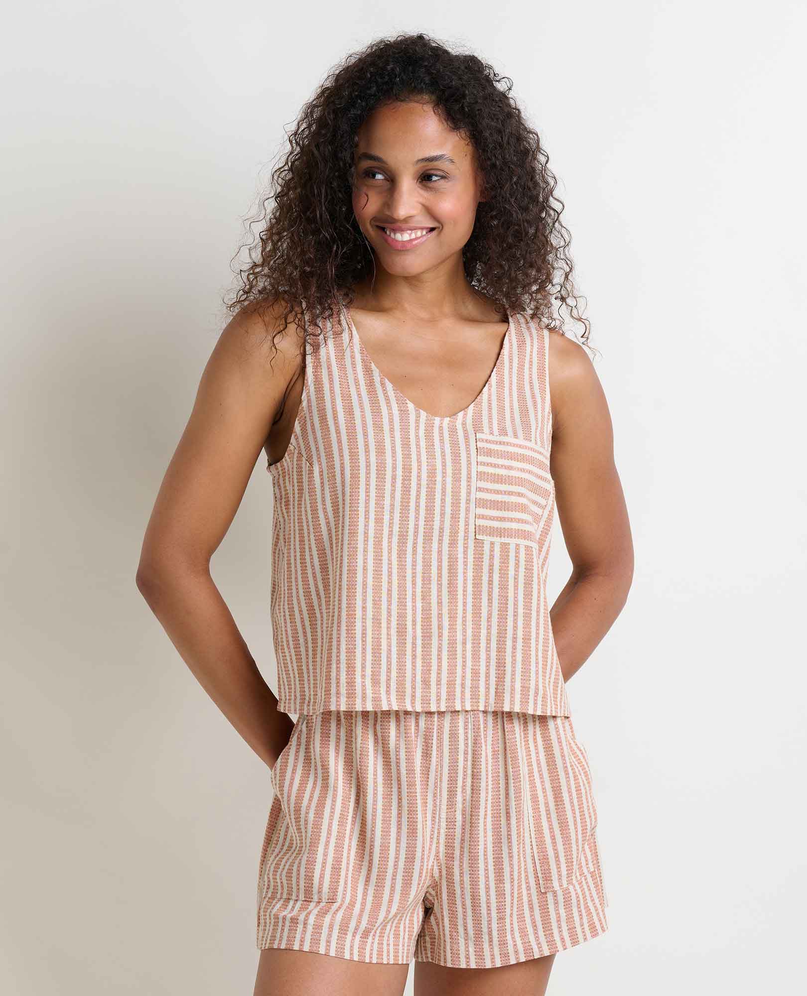 Taj Hemp Button Back Tank