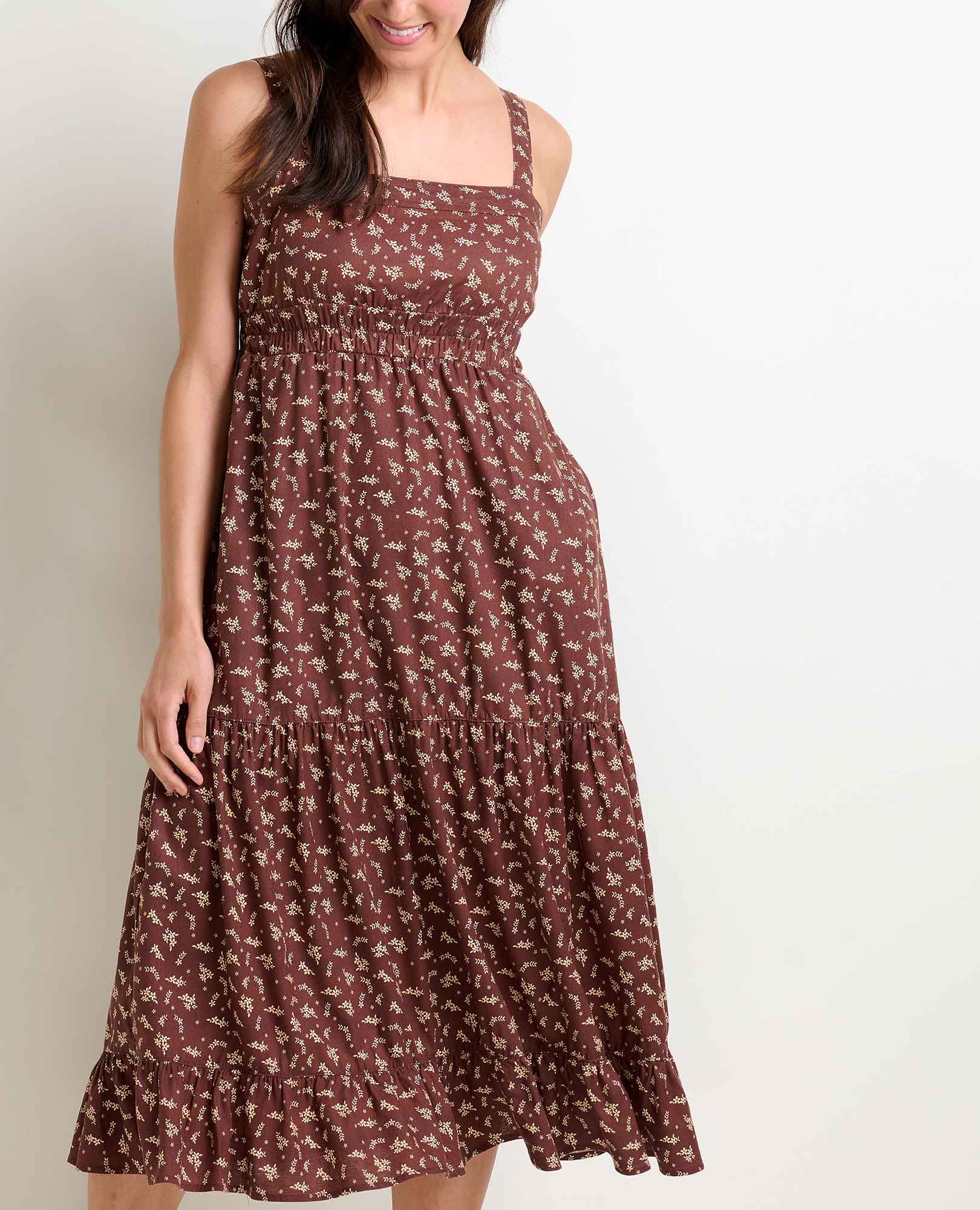 Taj Hemp Tiered Midi Dress - Image 4