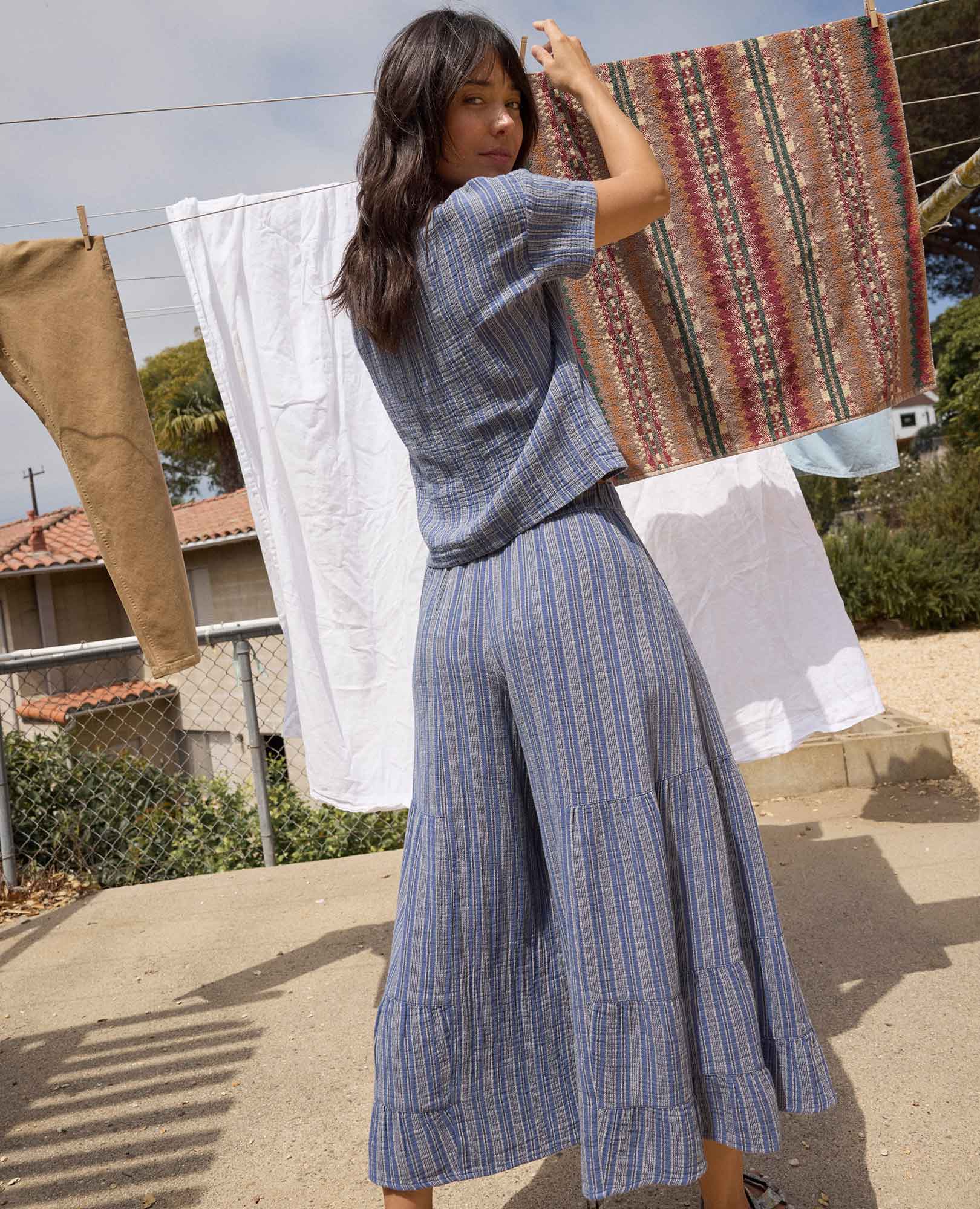 Tate Double Weave Palazzo Pant - Image 6